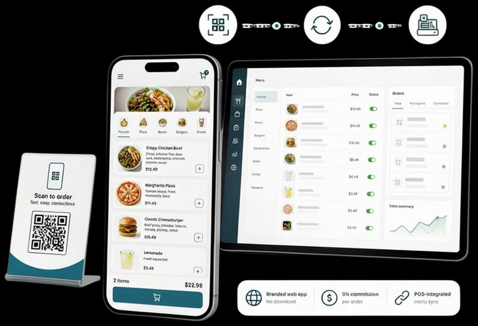 XPR online and QR mobile ordering for restaurants