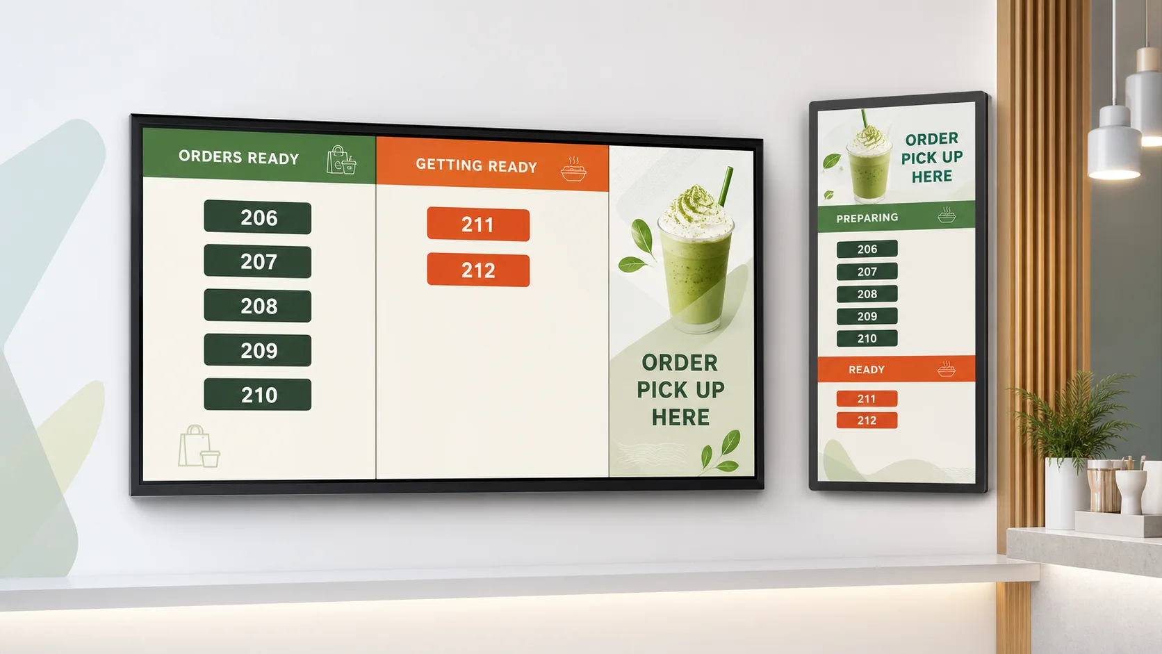XPR order display board for restaurants
