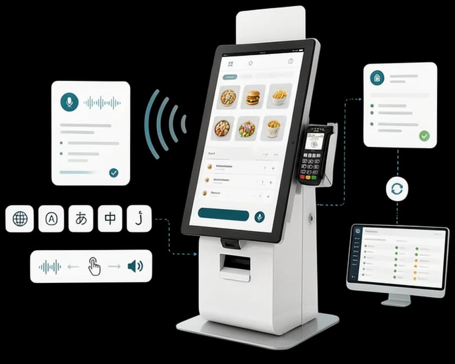 XPR voice ordering on a self-service kiosk