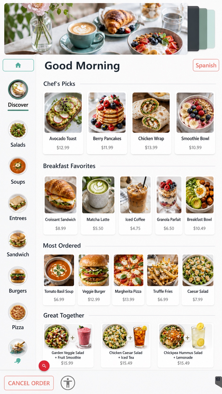 XPR Discovery Feed — café and breakfast theme